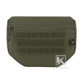 KRYDEX 500D Tactical Drop Dump Pouch Fanny Pack Organizer Bag Front Pocket For JPC AVS CPC RRV Plate Carrier Vest Accessories (Color: Ranger Green)