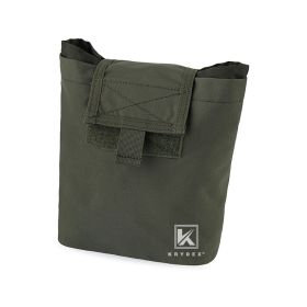 KRYDEX Tactical MOLLE Foldable Dump Pouch Magazine Recover Pouch Roll-up Compact Multi Purpose Tool Accessories Utility Bag (Color: RG)