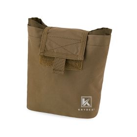 KRYDEX Tactical MOLLE Foldable Dump Pouch Magazine Recover Pouch Roll-up Compact Multi Purpose Tool Accessories Utility Bag (Color: CB)