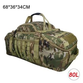 40L 60L 80L Sport Travel Bag Molle Tactical Backpack Gym Fitness Bag Large Duffle Bags for Camping Hunting Fishing (Color: 80L Green Camo)