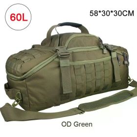 40L 60L 80L Sport Travel Bag Molle Tactical Backpack Gym Fitness Bag Large Duffle Bags for Camping Hunting Fishing (Color: 60L Green)