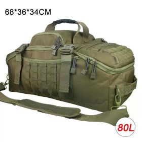 40L 60L 80L Sport Travel Bag Molle Tactical Backpack Gym Fitness Bag Large Duffle Bags for Camping Hunting Fishing (Color: 80L Green)